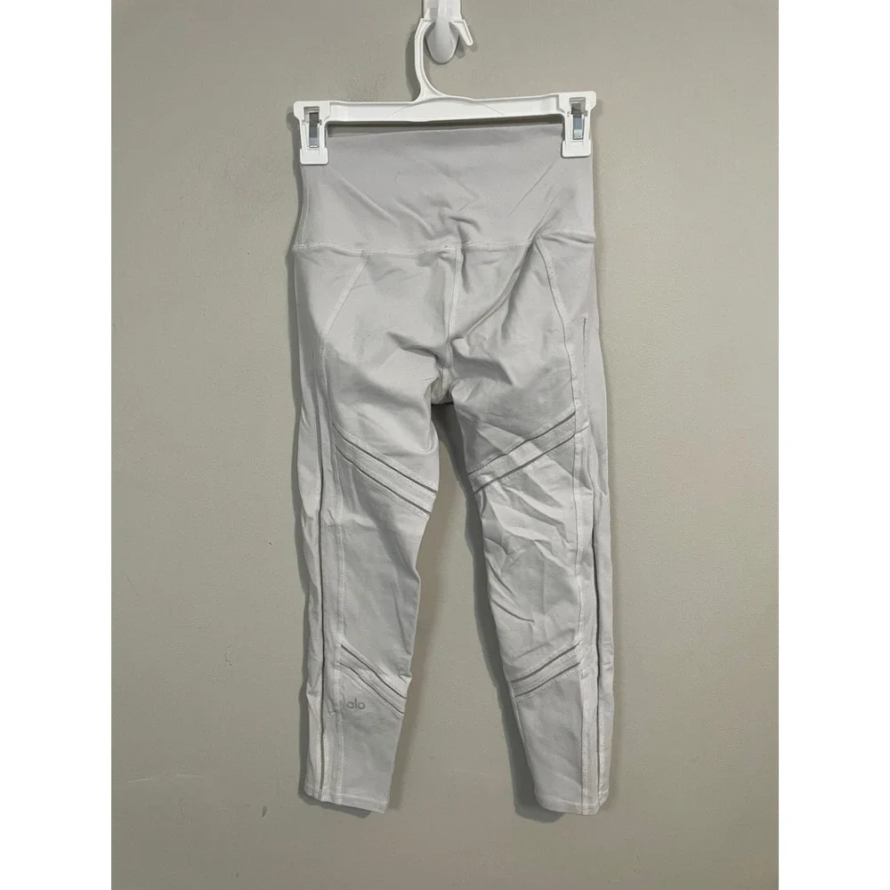 Alo Yoga High-Waist Cosmic Capri Leggings White‎ Size Small Athletic Athleisure
